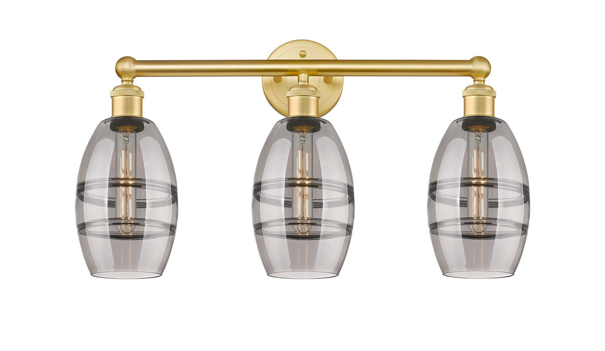 Innovations 616-3W-SG-G557-6SM Three Light Bath Vanity, Satin Gold
