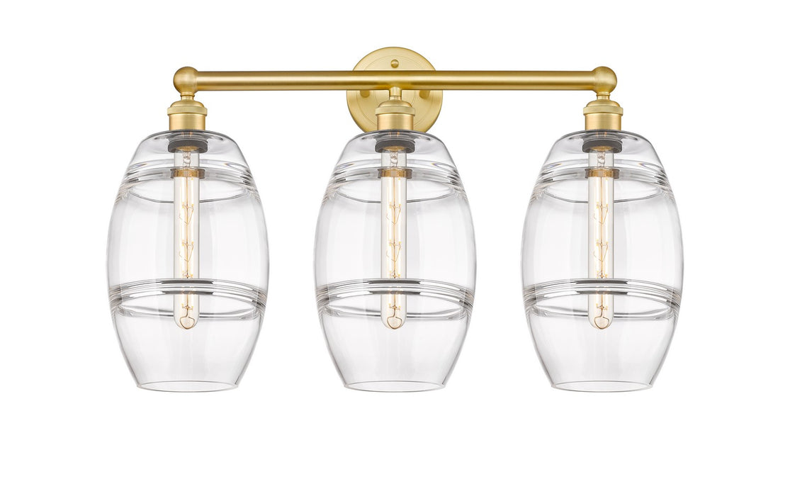 Innovations 616-3W-SG-G557-8CL Three Light Bath Vanity, Satin Gold