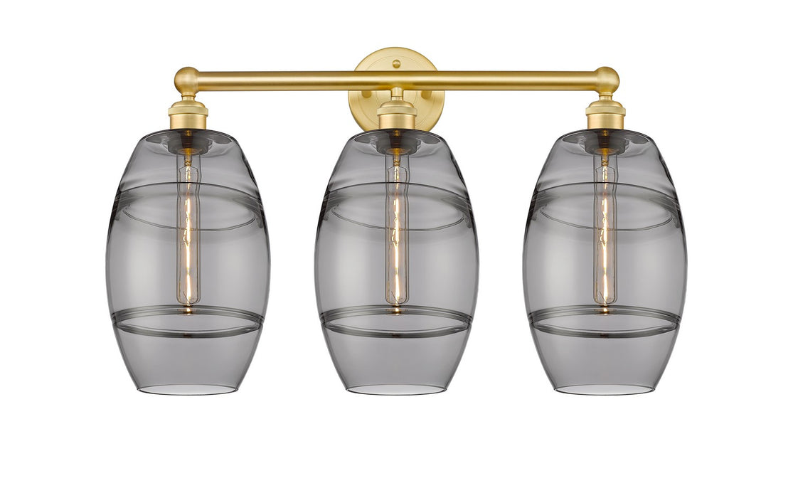 Innovations 616-3W-SG-G557-8SM Three Light Bath Vanity, Satin Gold