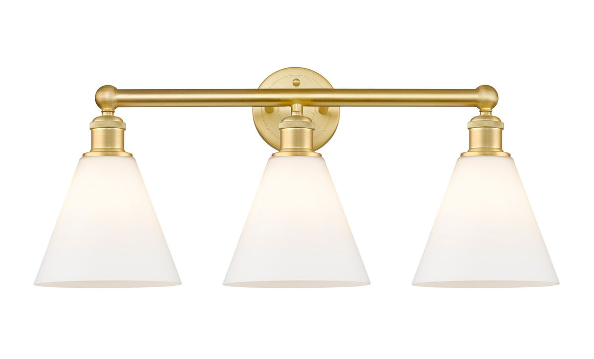 Innovations 616-3W-SG-GBC-81 Three Light Bath Vanity, Satin Gold