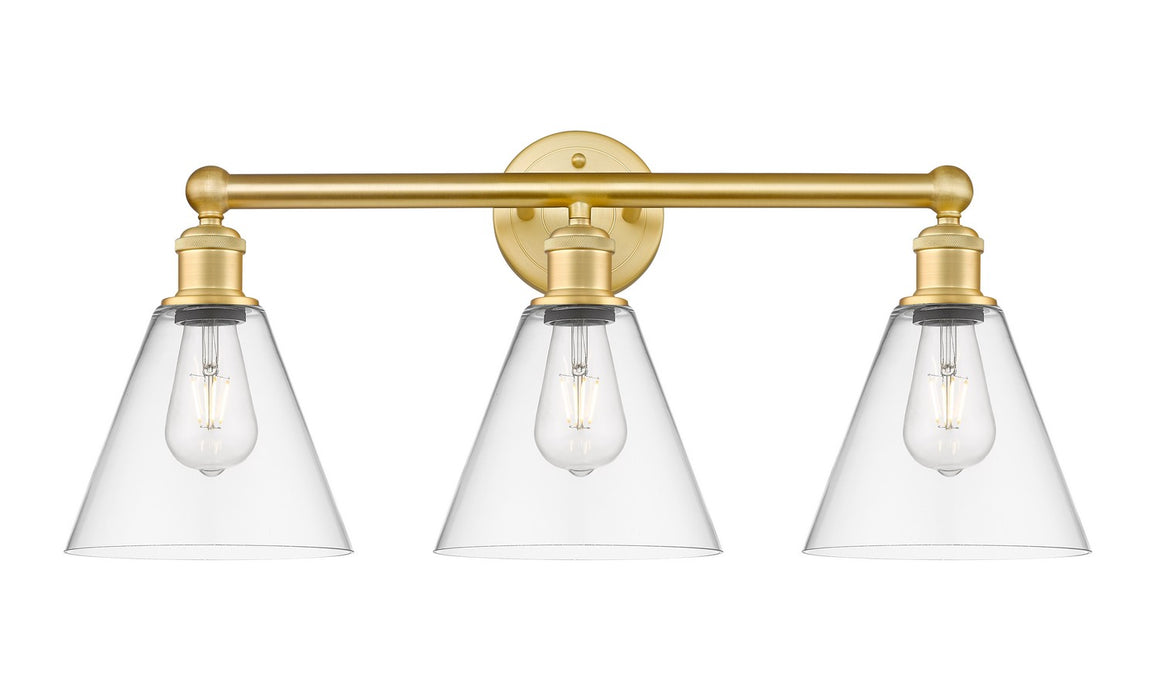Innovations 616-3W-SG-GBC-82 Three Light Bath Vanity, Satin Gold