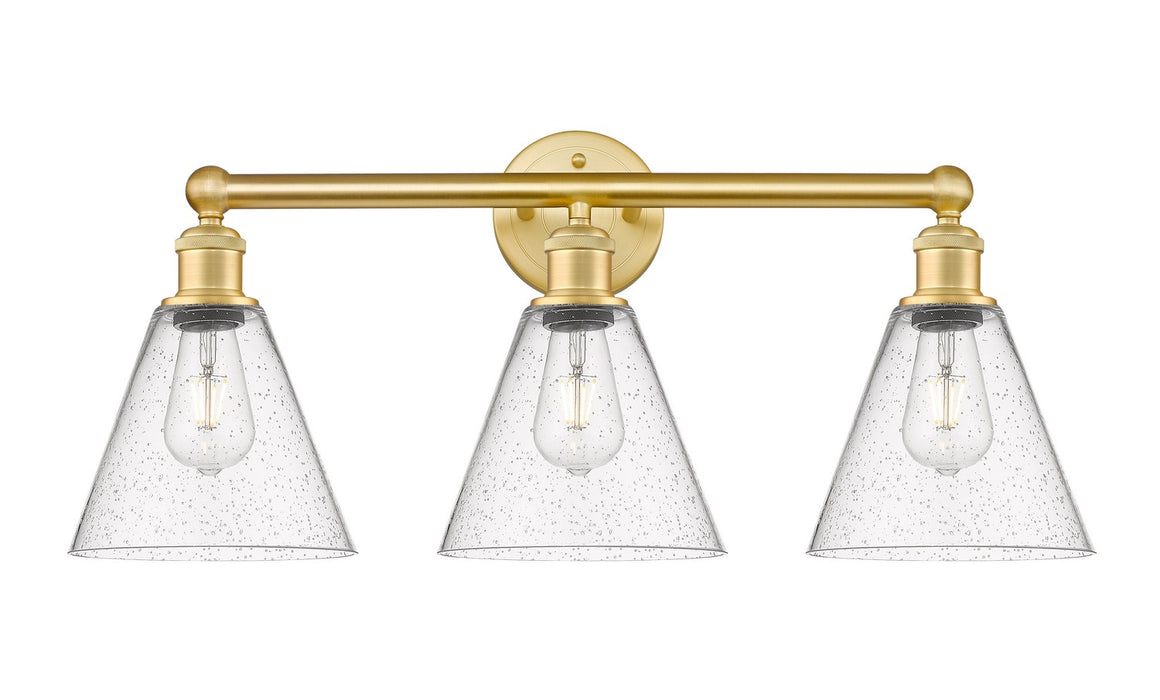 Innovations 616-3W-SG-GBC-84 Three Light Bath Vanity, Satin Gold