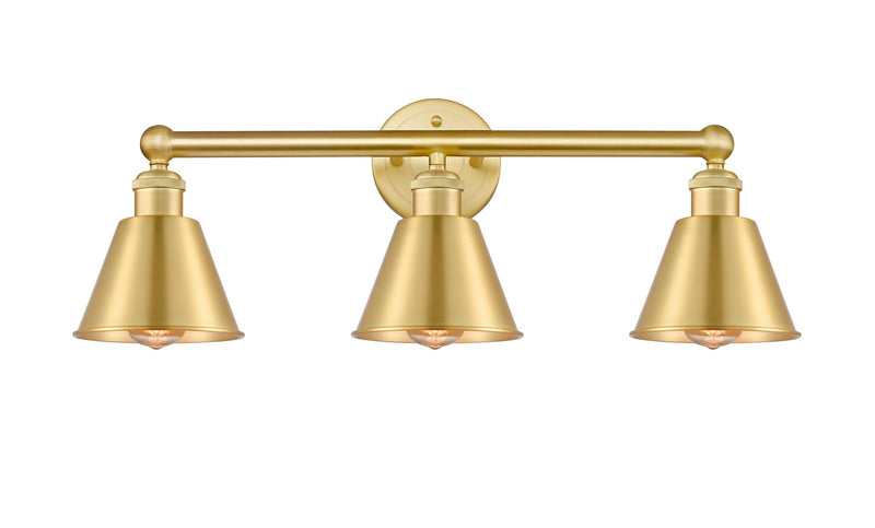 Innovations 616-3W-SG-M8-SG Three Light Bath Vanity, Satin Gold