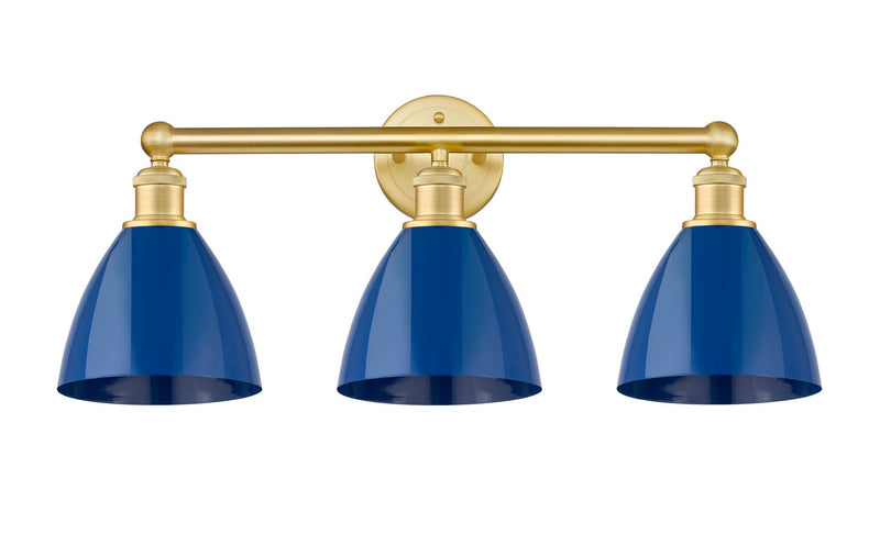 Innovations 616-3W-SG-MBD-75-BL Three Light Bath Vanity, Satin Gold