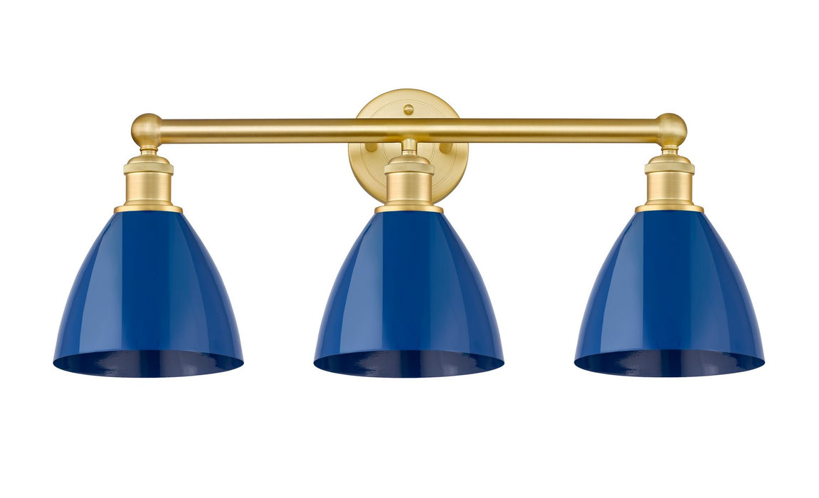 Innovations 616-3W-SG-MBD-75-BL Three Light Bath Vanity, Satin Gold