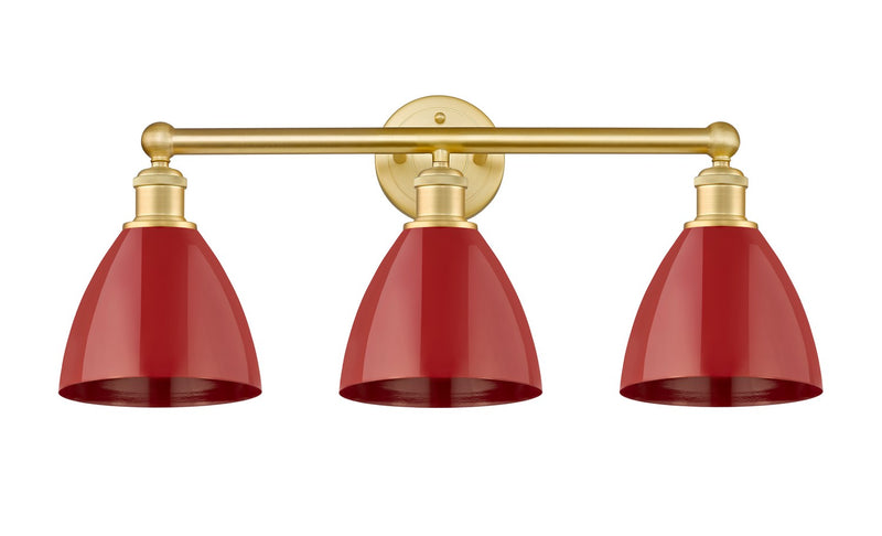 Innovations 616-3W-SG-MBD-75-RD Three Light Bath Vanity, Satin Gold