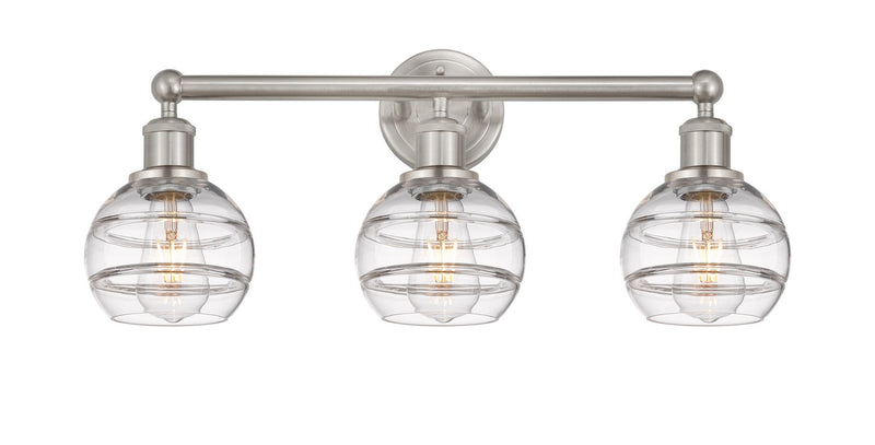 Innovations 616-3W-SN-G556-6CL Three Light Bath Vanity, Brushed Satin Nickel