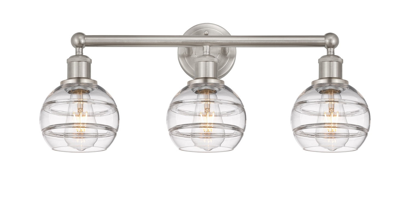 Innovations 616-3W-SN-G556-6CL Three Light Bath Vanity, Brushed Satin Nickel