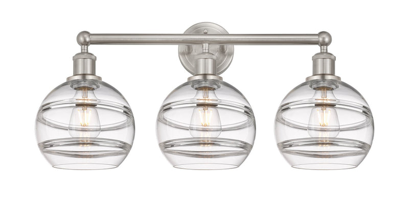 Innovations 616-3W-SN-G556-8CL Three Light Bath Vanity, Satin Nickel