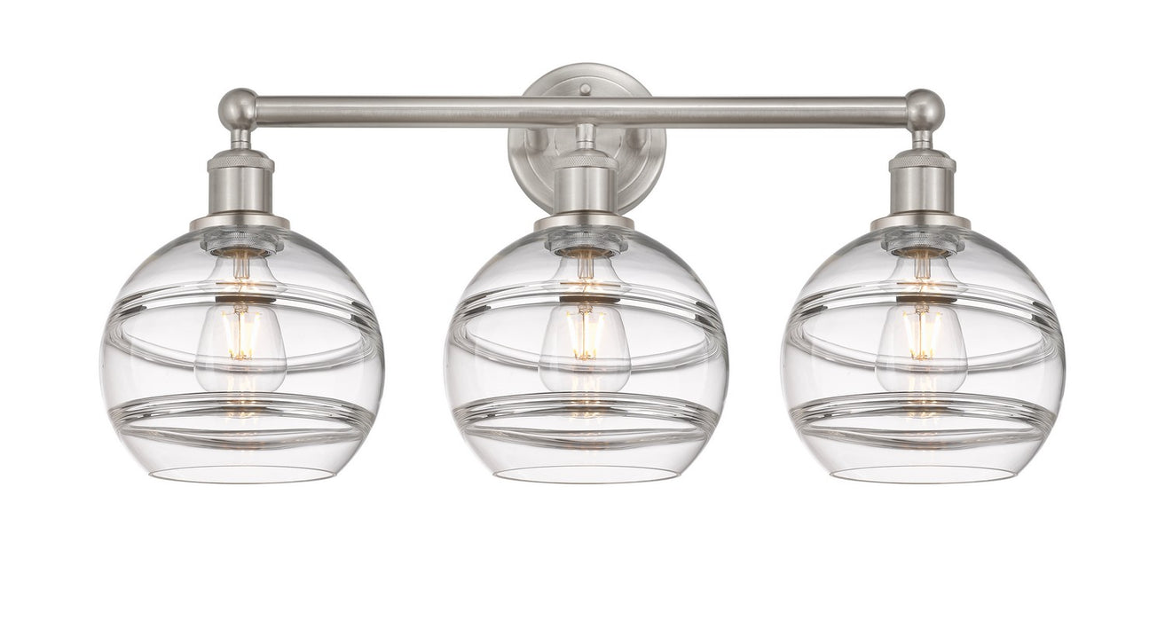 Innovations 616-3W-SN-G556-8CL Three Light Bath Vanity, Satin Nickel
