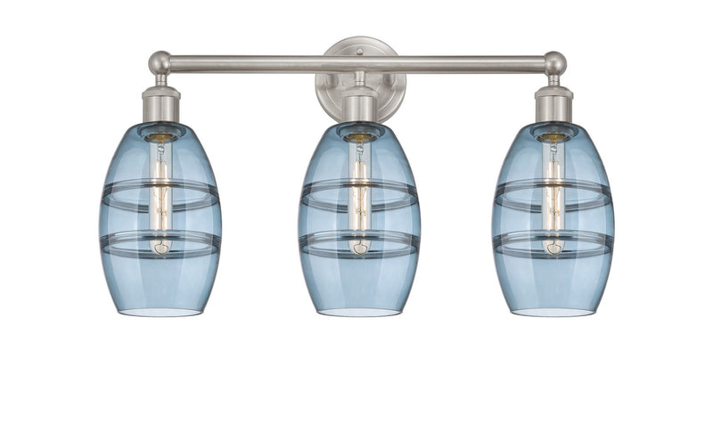 Innovations 616-3W-SN-G557-6BL Three Light Bath Vanity, Brushed Satin Nickel