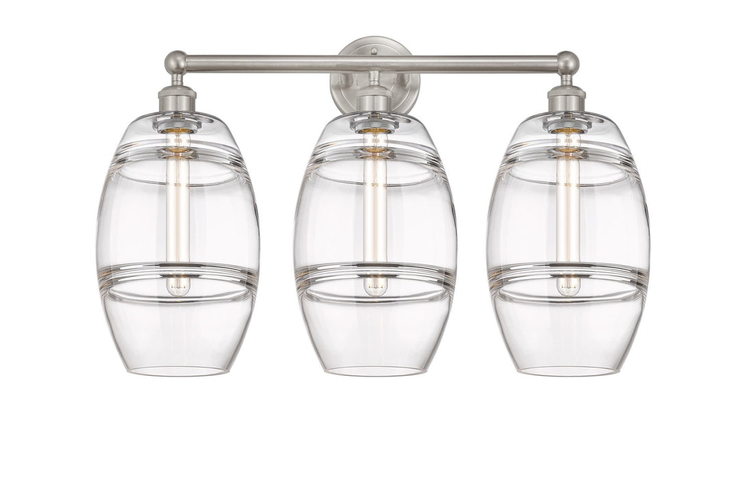 Innovations 616-3W-SN-G557-8CL Three Light Bath Vanity, Satin Nickel