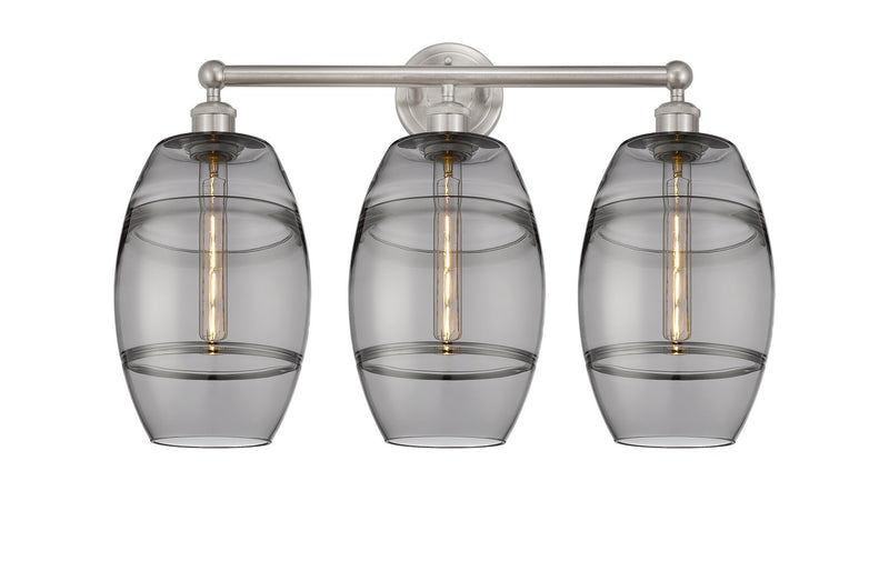 Innovations 616-3W-SN-G557-8SM Three Light Bath Vanity, Satin Nickel