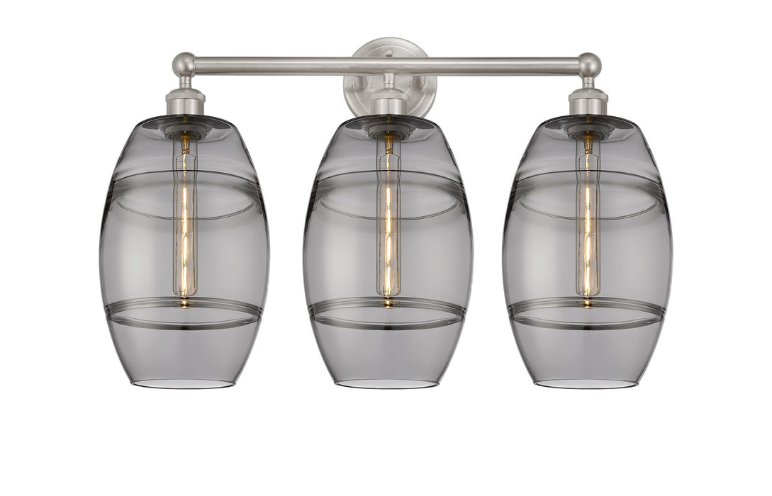 Innovations 616-3W-SN-G557-8SM Three Light Bath Vanity, Satin Nickel