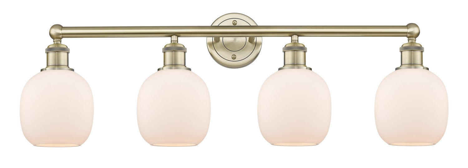 Innovations 616-4W-AB-G101 Four Light Bath Vanity, Antique Brass