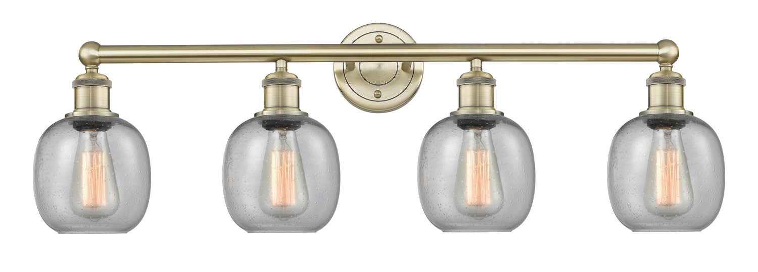Innovations 616-4W-AB-G104 Four Light Bath Vanity, Antique Brass