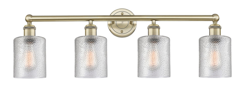 Innovations 616-4W-AB-G112 Four Light Bath Vanity, Antique Brass