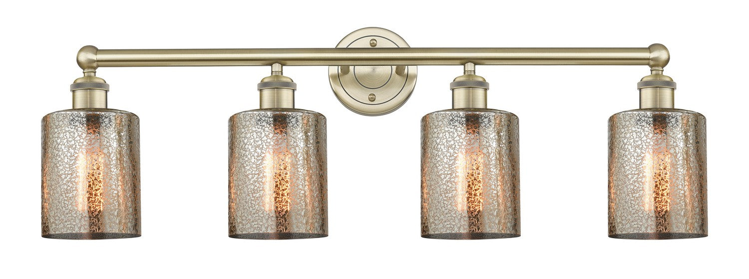 Innovations 616-4W-AB-G116 Four Light Bath Vanity, Antique Brass