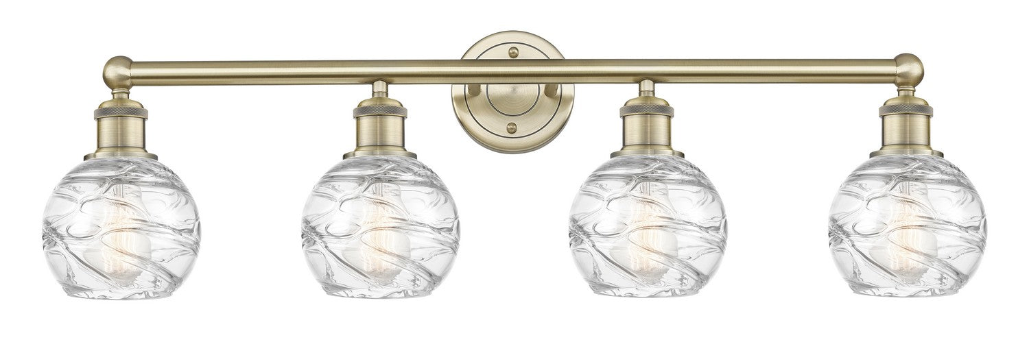 Innovations 616-4W-AB-G1213-6 Four Light Bath Vanity, Antique Brass
