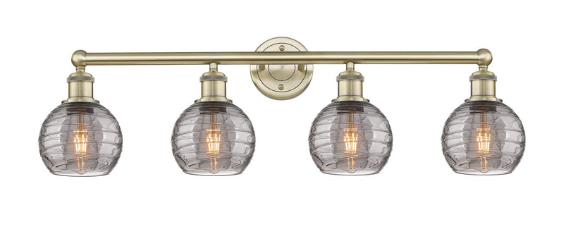 Innovations 616-4W-AB-G1213-6SM Four Light Bath Vanity, Antique Brass