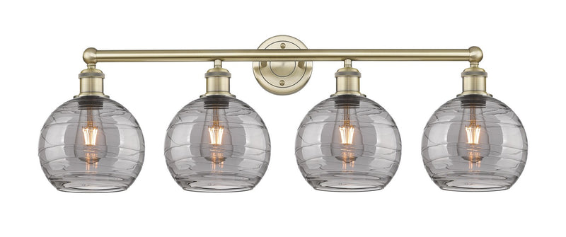 Innovations 616-4W-AB-G1213-8SM Four Light Bath Vanity, Antique Brass
