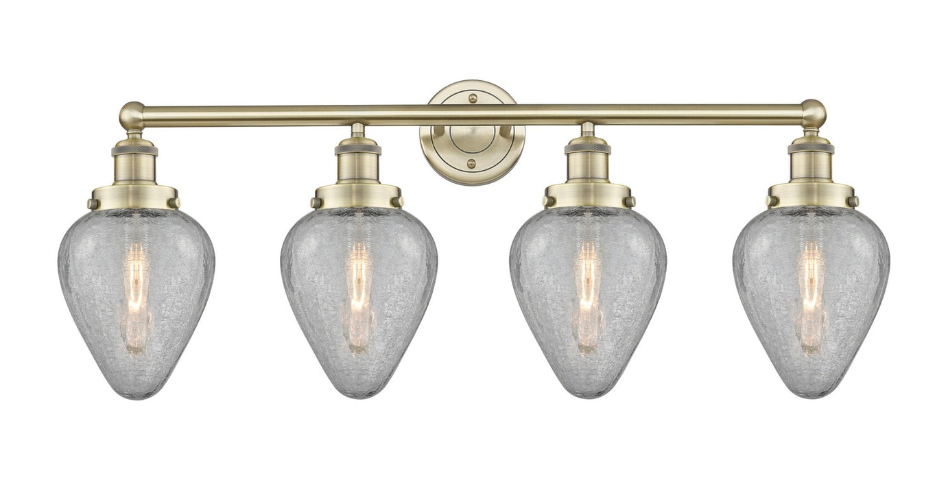Innovations 616-4W-AB-G165 Four Light Bath Vanity, Antique Brass