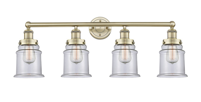 Innovations 616-4W-AB-G182 Four Light Bath Vanity, Antique Brass