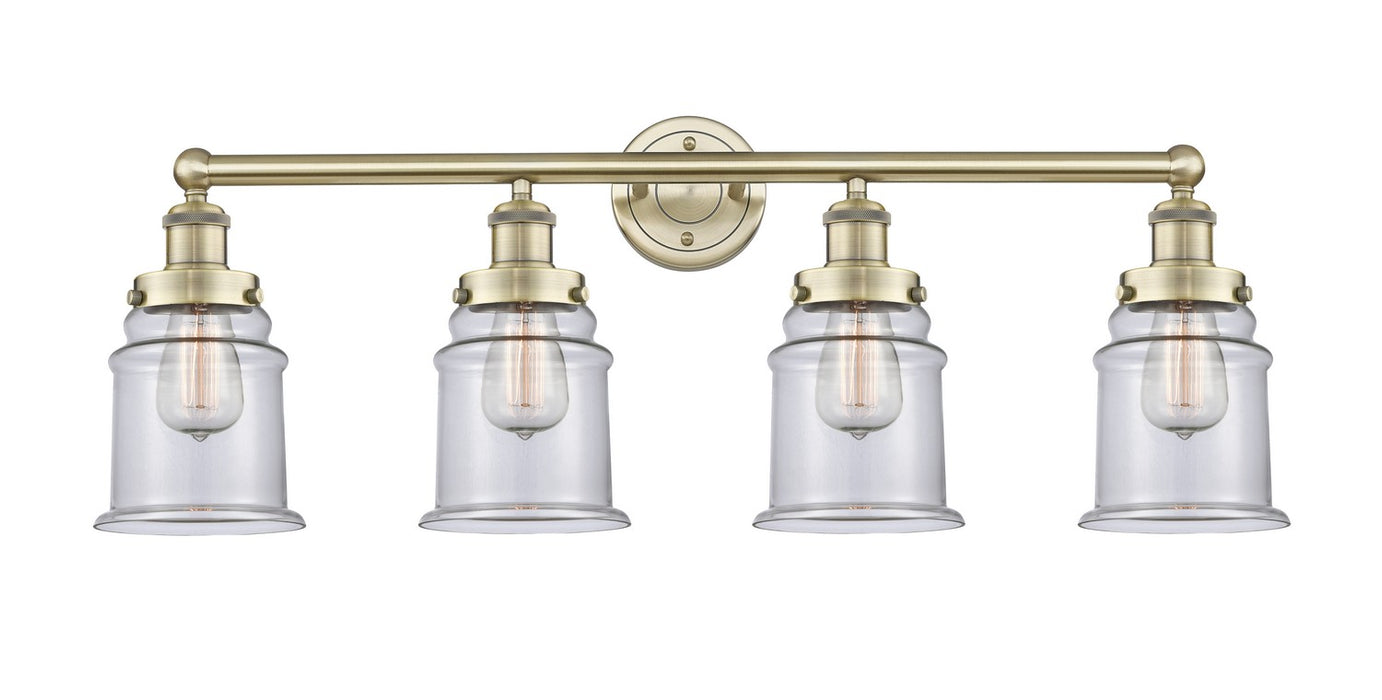 Innovations 616-4W-AB-G182 Four Light Bath Vanity, Antique Brass