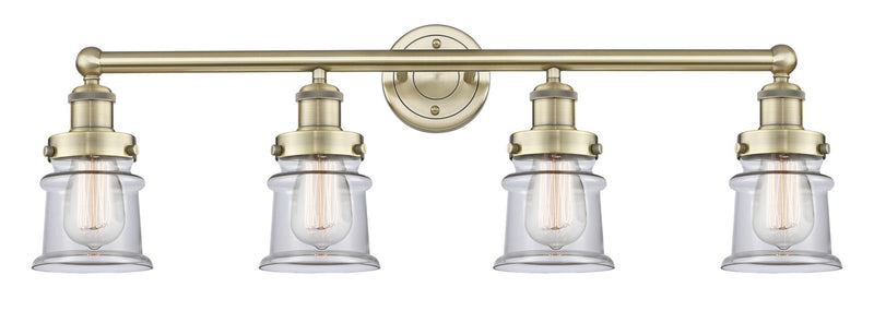 Innovations 616-4W-AB-G182S Four Light Bath Vanity, Antique Brass