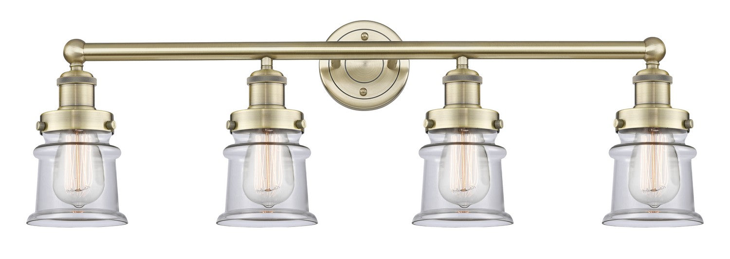 Innovations 616-4W-AB-G182S Four Light Bath Vanity, Antique Brass