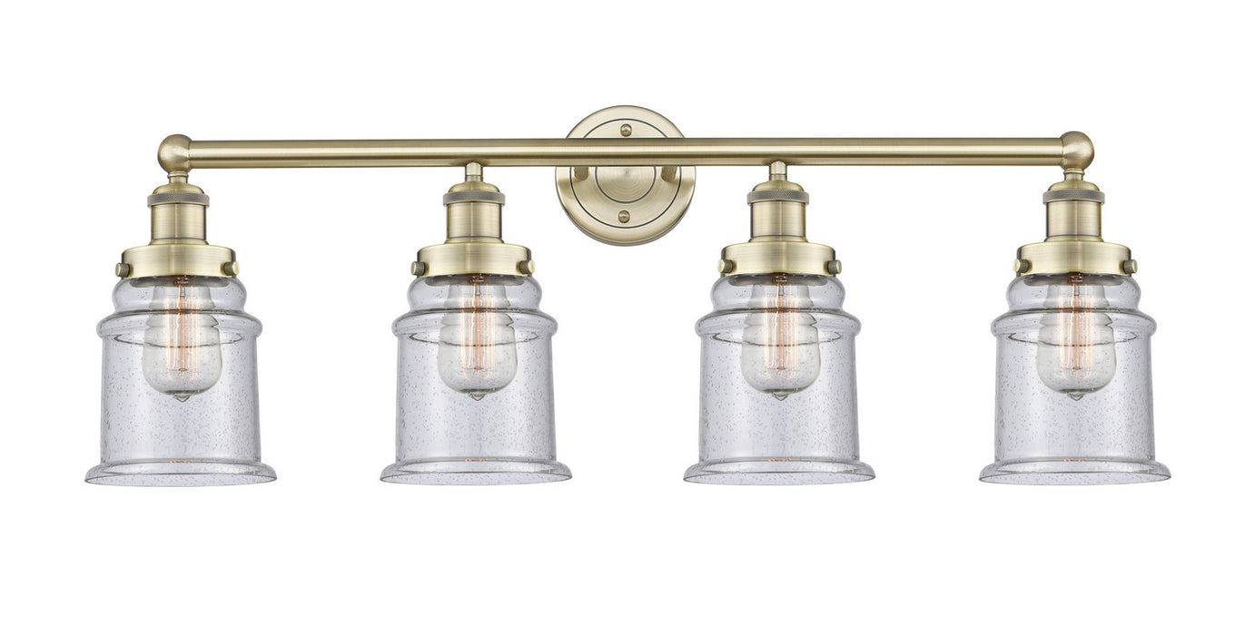 Innovations 616-4W-AB-G184 Four Light Bath Vanity, Antique Brass
