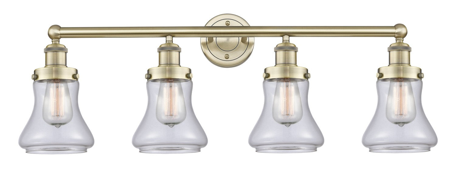Innovations 616-4W-AB-G192 Four Light Bath Vanity, Antique Brass