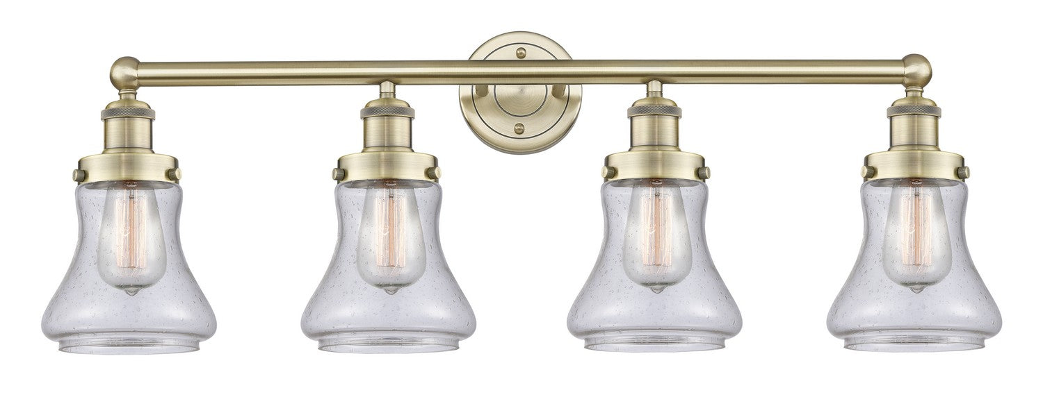 Innovations 616-4W-AB-G194 Four Light Bath Vanity, Antique Brass
