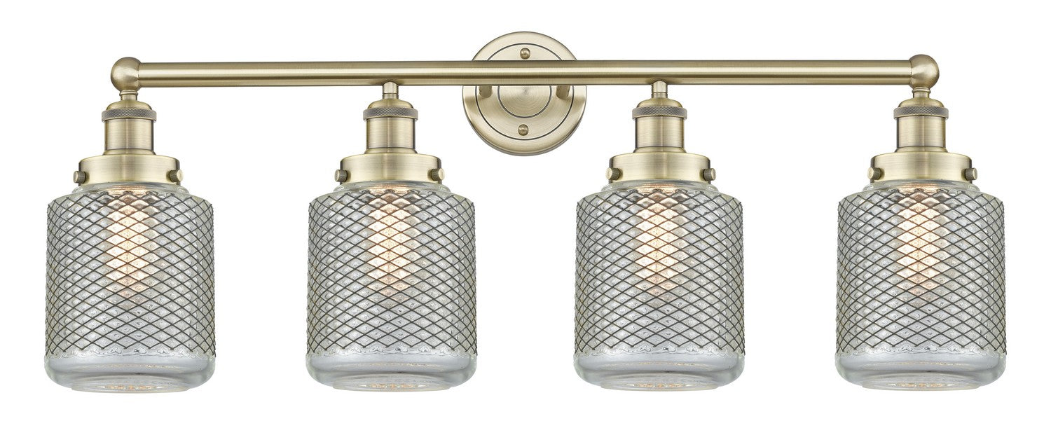 Innovations 616-4W-AB-G262 Four Light Bath Vanity, Antique Brass