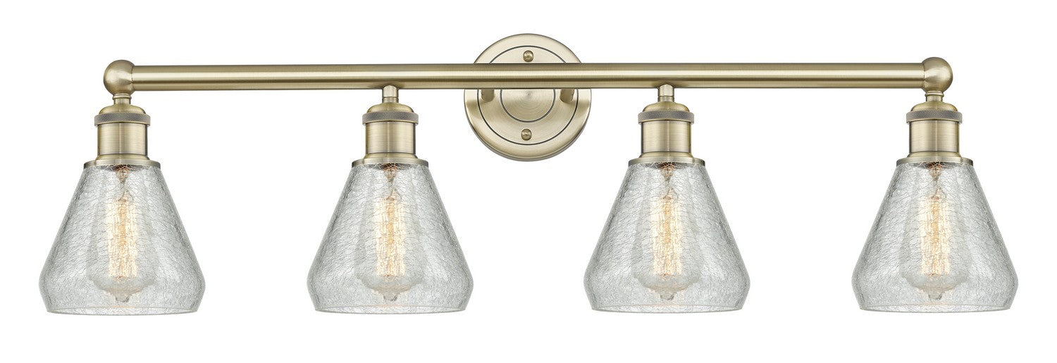 Innovations 616-4W-AB-G275 Four Light Bath Vanity, Antique Brass
