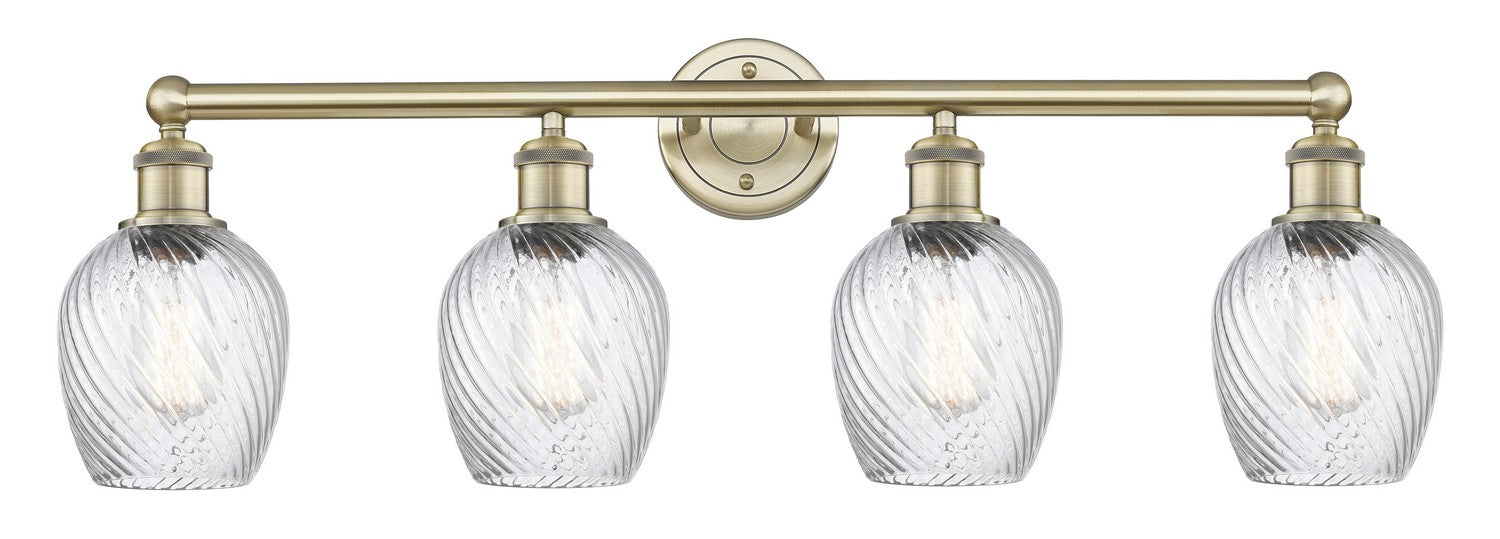 Innovations 616-4W-AB-G292 Four Light Bath Vanity, Antique Brass