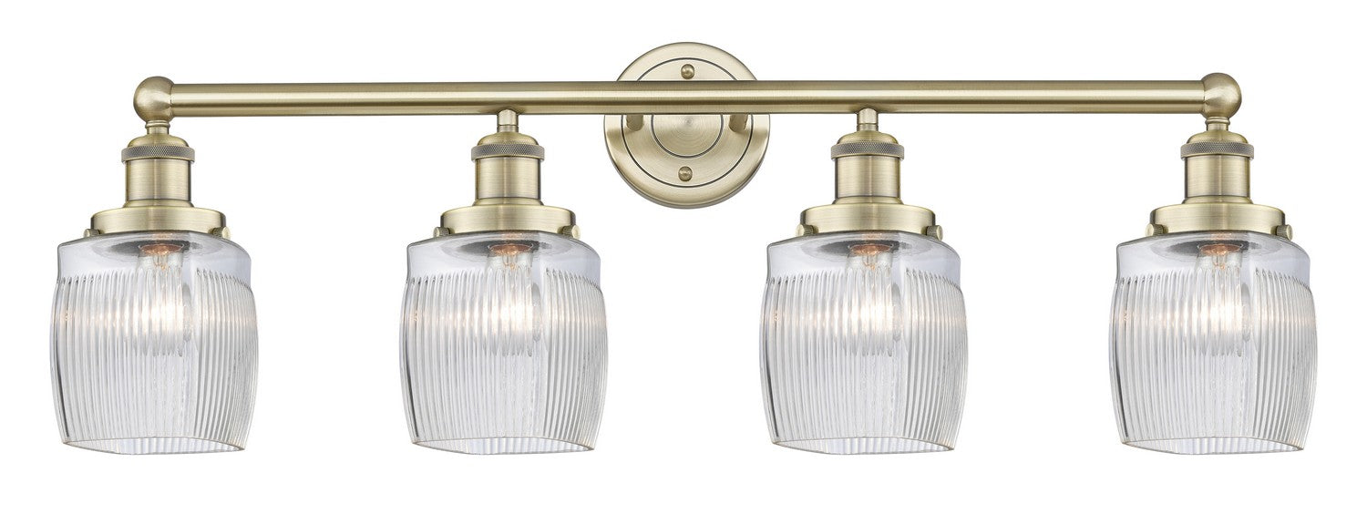 Innovations 616-4W-AB-G302 Four Light Bath Vanity, Antique Brass