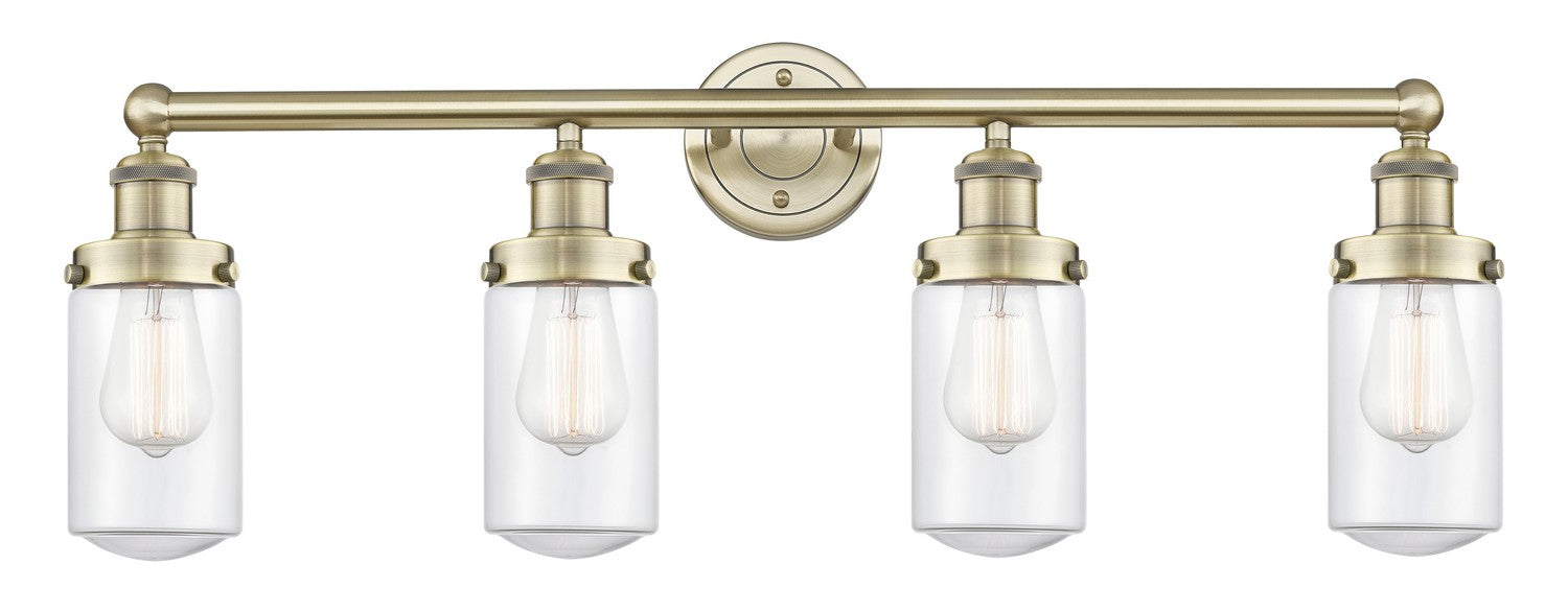 Innovations 616-4W-AB-G312 Four Light Bath Vanity, Antique Brass