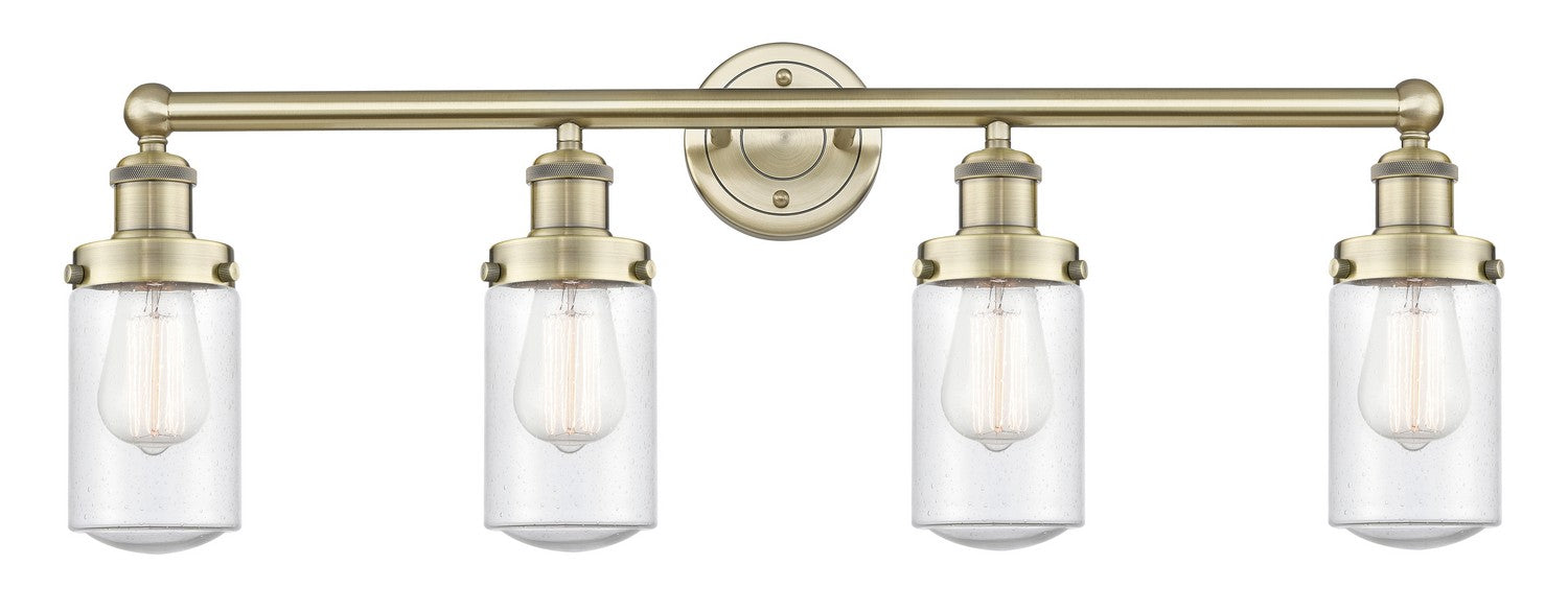 Innovations 616-4W-AB-G314 Four Light Bath Vanity, Antique Brass