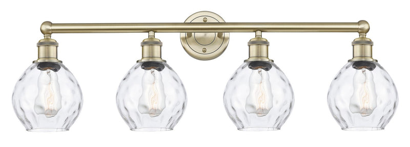 Innovations 616-4W-AB-G362 Four Light Bath Vanity, Antique Brass