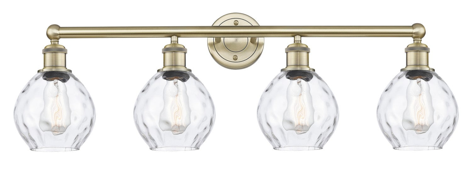 Innovations 616-4W-AB-G362 Four Light Bath Vanity, Antique Brass