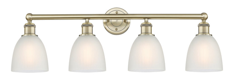 Innovations 616-4W-AB-G381 Four Light Bath Vanity, Antique Brass