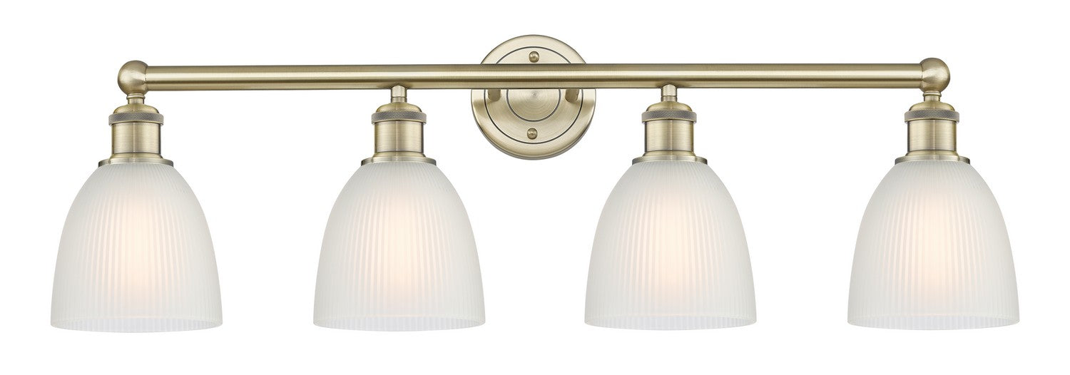 Innovations 616-4W-AB-G381 Four Light Bath Vanity, Antique Brass