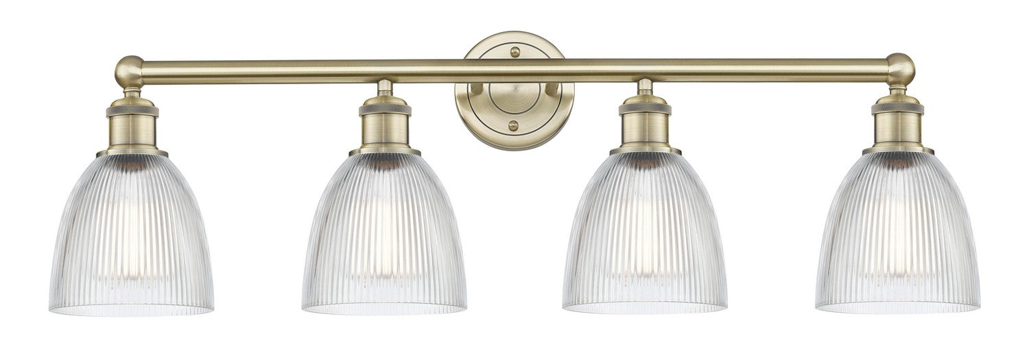 Innovations 616-4W-AB-G382 Four Light Bath Vanity, Antique Brass