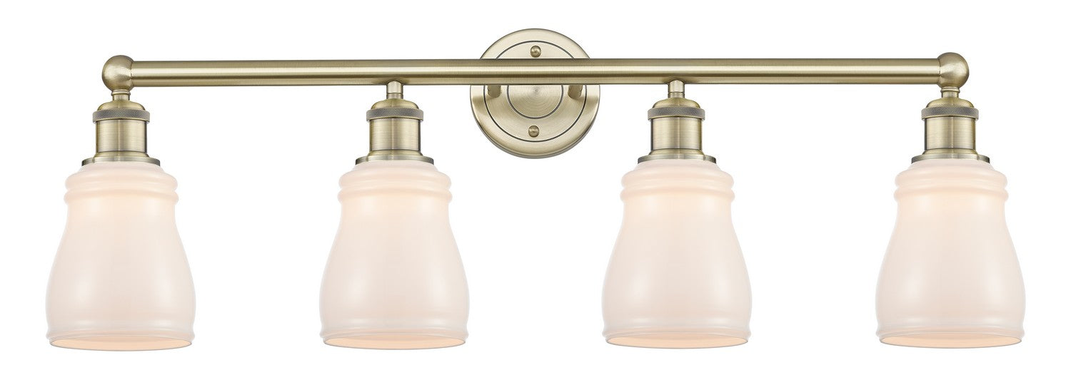 Innovations 616-4W-AB-G391 Four Light Bath Vanity, Antique Brass