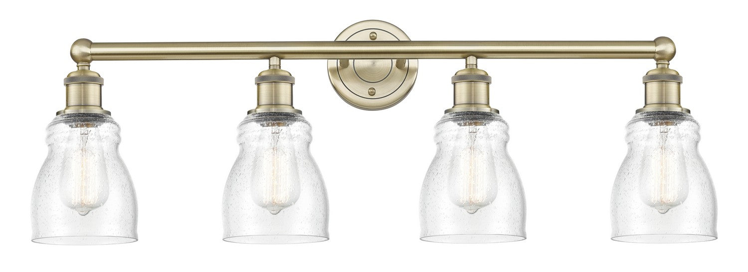 Innovations 616-4W-AB-G394 Four Light Bath Vanity, Antique Brass