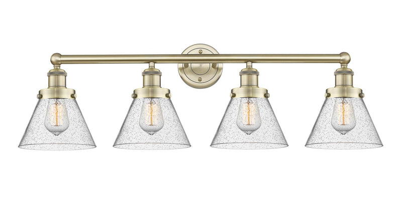 Innovations 616-4W-AB-G44 Four Light Bath Vanity, Antique Brass