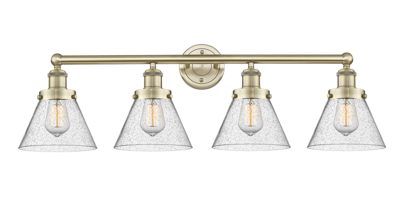 Innovations 616-4W-AB-G44 Four Light Bath Vanity, Antique Brass