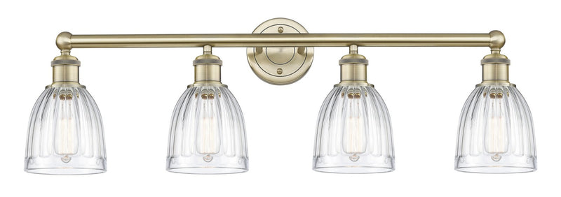 Innovations 616-4W-AB-G442 Four Light Bath Vanity, Antique Brass