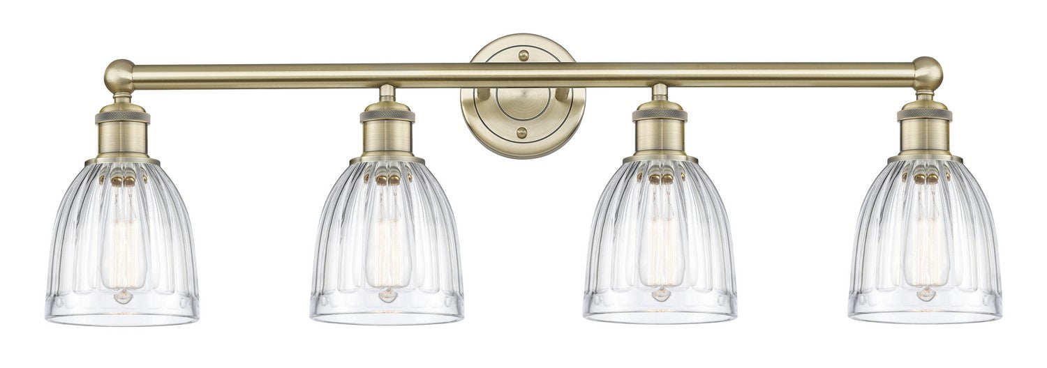 Innovations 616-4W-AB-G442 Four Light Bath Vanity, Antique Brass